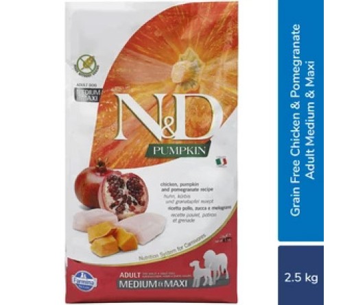 Farmina N&D Pumpkin Chicken & Pomegranate Grain Free Adult Medium & Maxi Breed Dog Food